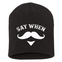 Say When Western Doc Holiday With Moustache Short Acrylic Beanie