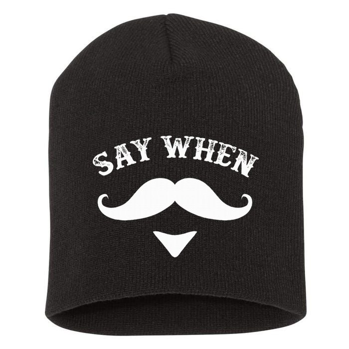 Say When Western Doc Holiday With Moustache Short Acrylic Beanie