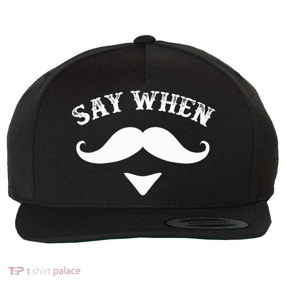 Say When Western Doc Holiday With Moustache Wool Snapback Cap