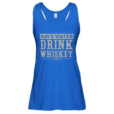 Save Water Whiskey Whisky Ing Alcohol Er Gift Ladies Essential Flowy Tank