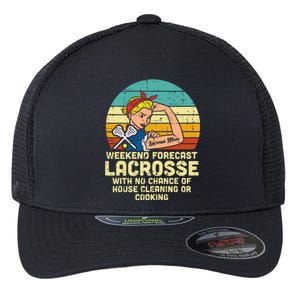 Strong Woman Weekend Forecast Lacrosse Mom Lax Mama Flexfit Unipanel Trucker Cap