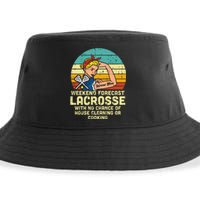 Strong Woman Weekend Forecast Lacrosse Mom Lax Mama Sustainable Bucket Hat