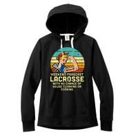 Strong Woman Weekend Forecast Lacrosse Mom Lax Mama Women's Fleece Hoodie