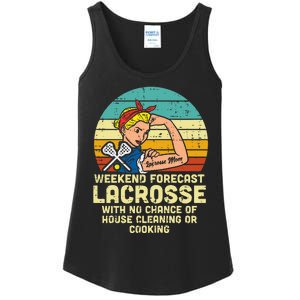 Strong Woman Weekend Forecast Lacrosse Mom Lax Mama Ladies Essential Tank