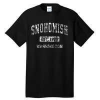 Snohomish Washington Wa Vintage Sports Established Tall T-Shirt