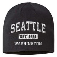 Seattle Washington Wa Vintage Established Sports Sustainable Beanie