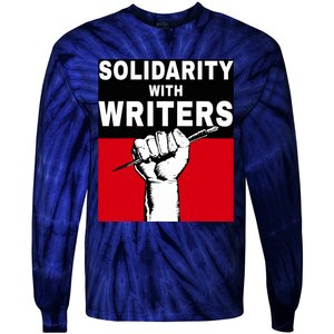 Solidarity With Writers Guild Of America On Strike Tie-Dye Long Sleeve Shirt