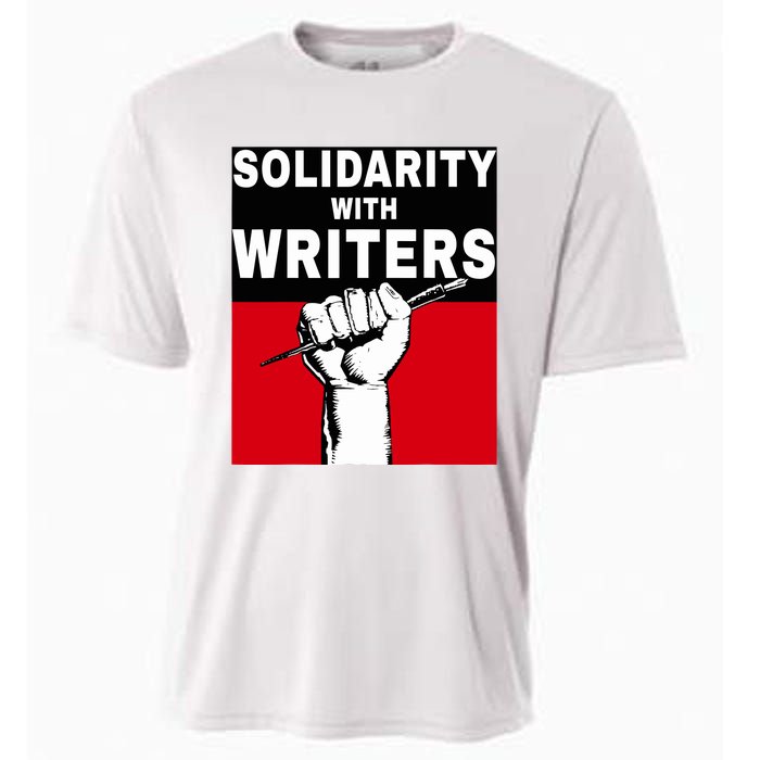 Solidarity With Writers Guild Of America On Strike Cooling Performance Crew T-Shirt