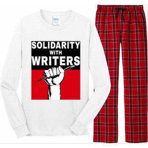 Solidarity With Writers Guild Of America On Strike Long Sleeve Pajama Set