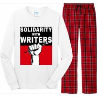 Solidarity With Writers Guild Of America On Strike Long Sleeve Pajama Set