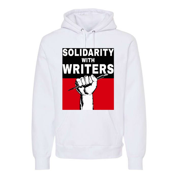 Solidarity With Writers Guild Of America On Strike Premium Hoodie