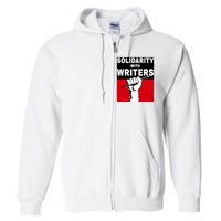 Solidarity With Writers Guild Of America On Strike Full Zip Hoodie