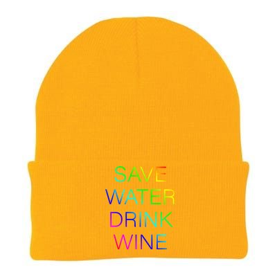 Save Water Wine Typographic Gift Knit Cap Winter Beanie