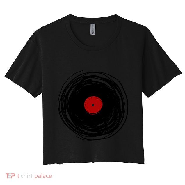 Spinning Within With A Vinyl Record... Crop Top