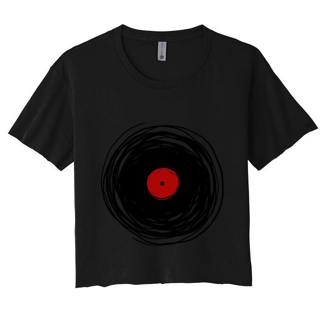 Spinning Within With A Vinyl Record... Crop Top