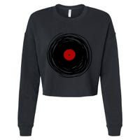 Spinning Within With A Vinyl Record... Cropped Pullover Crew