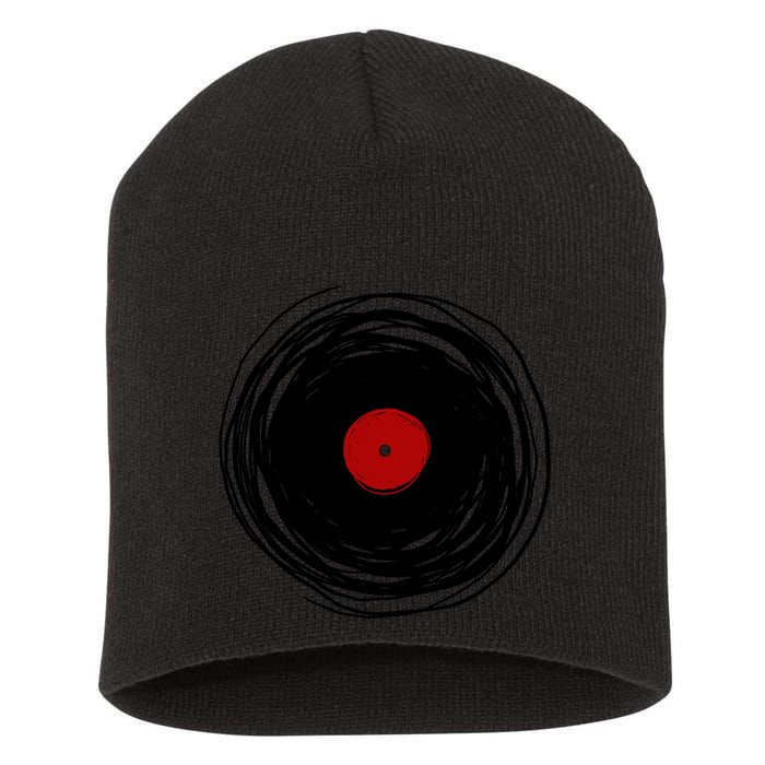 Spinning Within With A Vinyl Record... Short Acrylic Beanie
