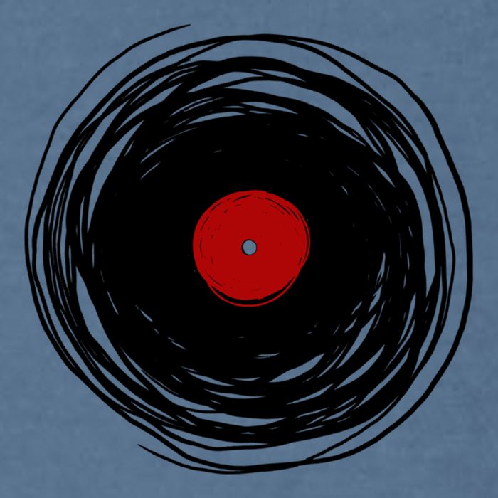 Spinning Within With A Vinyl Record... Garment-Dyed Sweatshirt