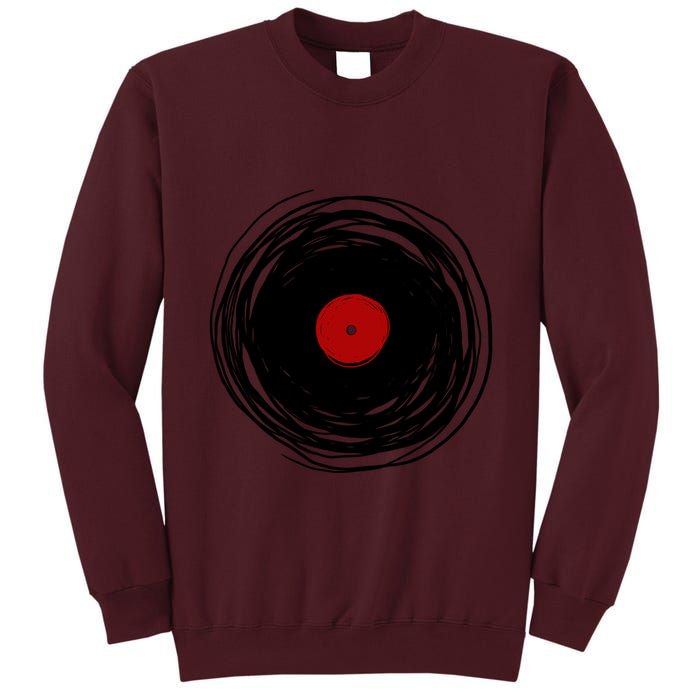 Spinning Within With A Vinyl Record... Tall Sweatshirt