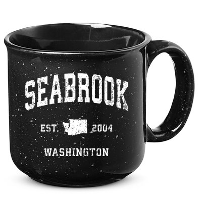 Seabrook Washington Wa Vintage Athletic Sports 15oz Campfire Ceramic Mug
