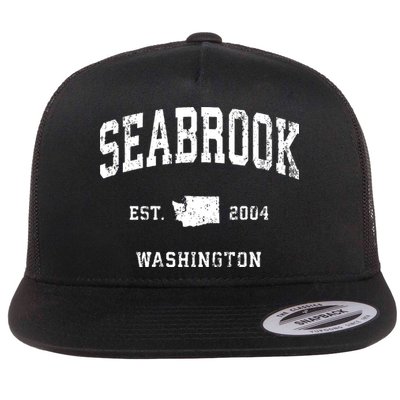 Seabrook Washington Wa Vintage Athletic Sports Flatbill Hat