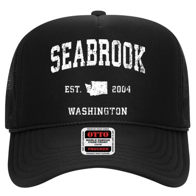 Seabrook Washington Wa Vintage Athletic Sports Trucker Hat