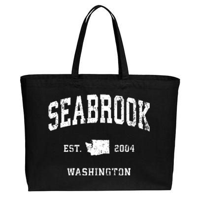 Seabrook Washington Wa Vintage Athletic Sports Cotton Canvas Jumbo Tote