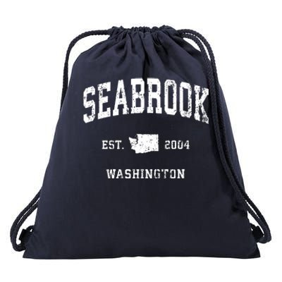 Seabrook Washington Wa Vintage Athletic Sports Drawstring Bag