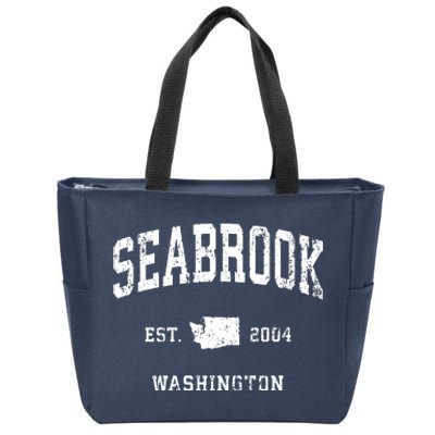 Seabrook Washington Wa Vintage Athletic Sports Zip Tote Bag