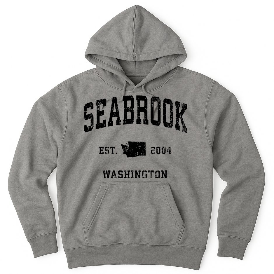 Seabrook Washington Wa Vintage Athletic Sports Hoodie
