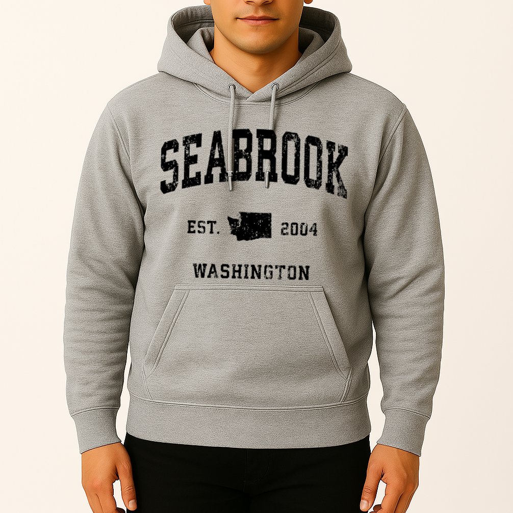 Seabrook Washington Wa Vintage Athletic Sports Hoodie