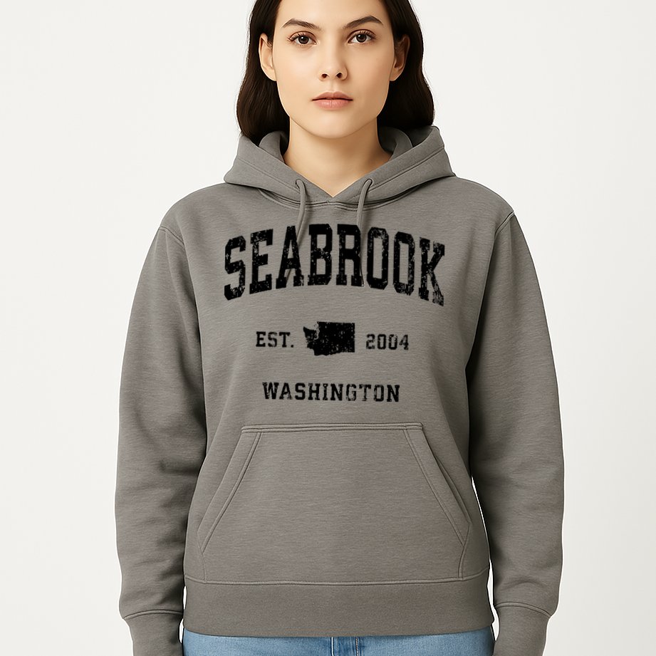 Seabrook Washington Wa Vintage Athletic Sports Hoodie