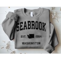Seabrook Washington Wa Vintage Athletic Sports Sweatshirt