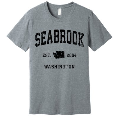Seabrook Washington Wa Vintage Athletic Sports Premium T-Shirt