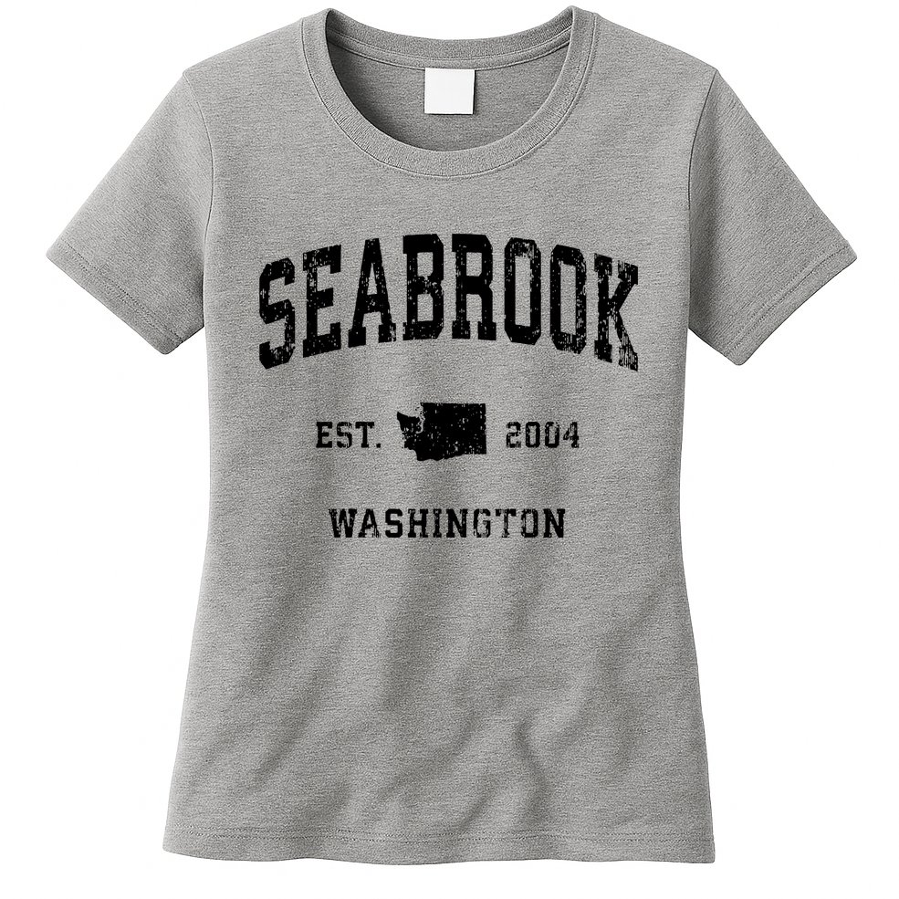 Seabrook Washington Wa Vintage Athletic Sports Womens T-Shirt