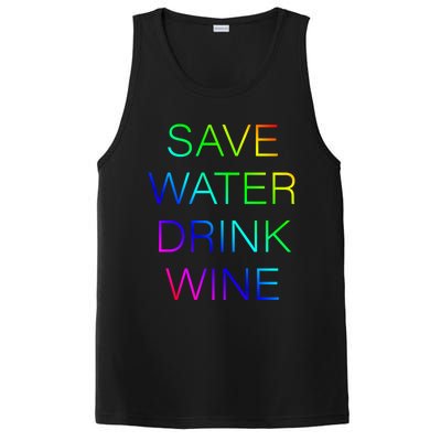 Save Water Wine Typographic Gift PosiCharge Competitor Tank