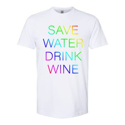 Save Water Wine Typographic Gift Softstyle® CVC T-Shirt