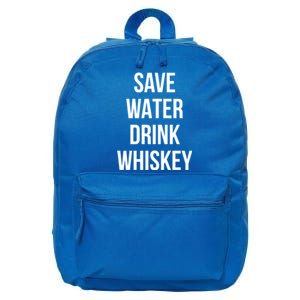 Save Water Whiskey Lover Cute Gift 16 in Basic Backpack