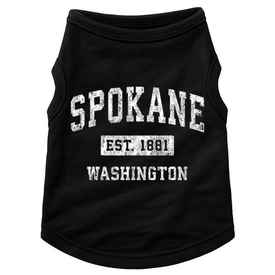 Spokane Washington Wa Vintage Sports Doggie Tank