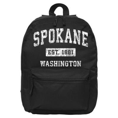 Spokane Washington Wa Vintage Sports 16 in Basic Backpack
