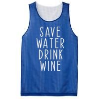 Save Water Wine Funny Ing Gift Mesh Reversible Basketball Jersey Tank