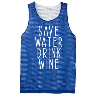 Save Water Wine Funny Ing Gift Mesh Reversible Basketball Jersey Tank