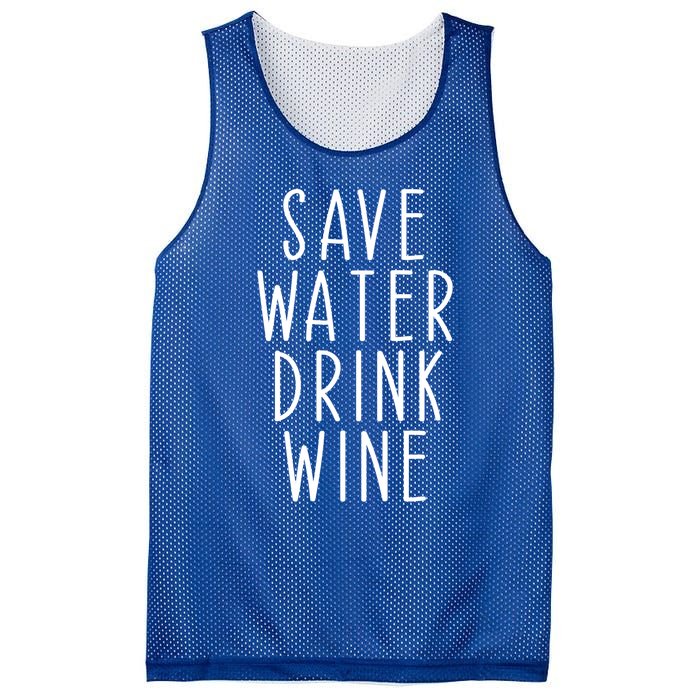 Save Water Wine Funny Ing Gift Mesh Reversible Basketball Jersey Tank