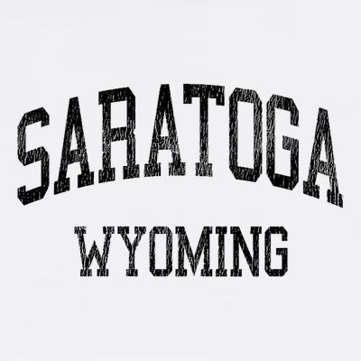 Saratoga Wyoming Wy Vintage Athletic Sports Design V Neck T-Shirt