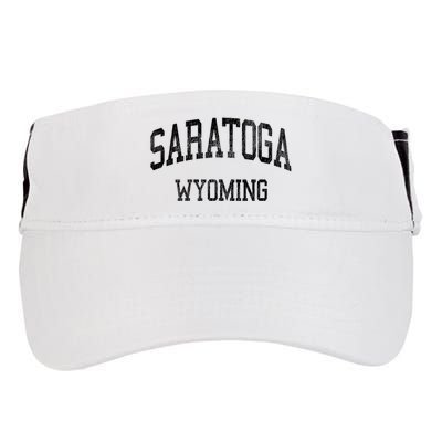 Saratoga Wyoming Wy Vintage Athletic Sports Design V Neck Adult Drive Performance Visor