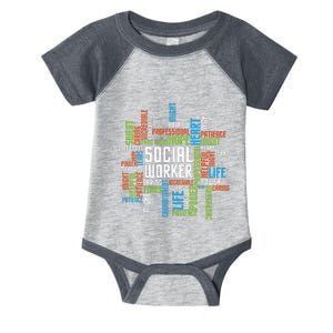 Social Worker Word Cloud Appreciation Social Work Infant Baby Jersey Bodysuit