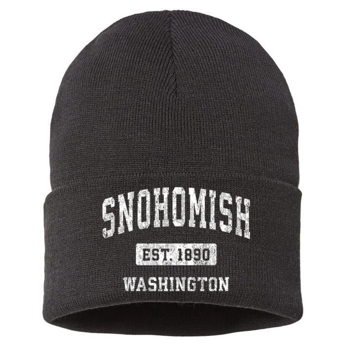 Snohomish Washington Wa Vintage Sports Established Sustainable Knit Beanie