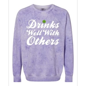 S Well With Others Funny St Patricks Day Meaningful Gift Colorblast Crewneck Sweatshirt