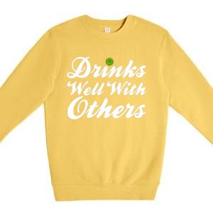 S Well With Others Funny St Patricks Day Meaningful Gift Premium Crewneck Sweatshirt