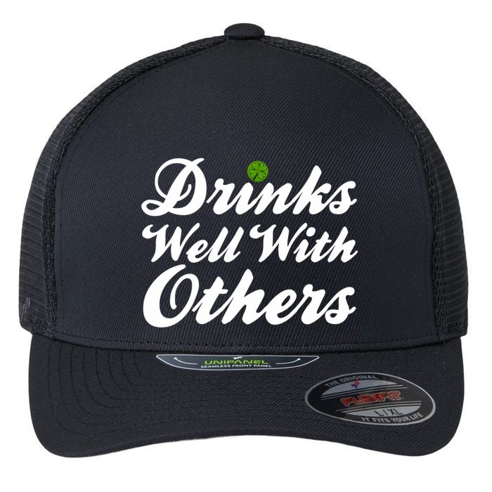 S Well With Others Funny St Patricks Day Meaningful Gift Flexfit Unipanel Trucker Cap